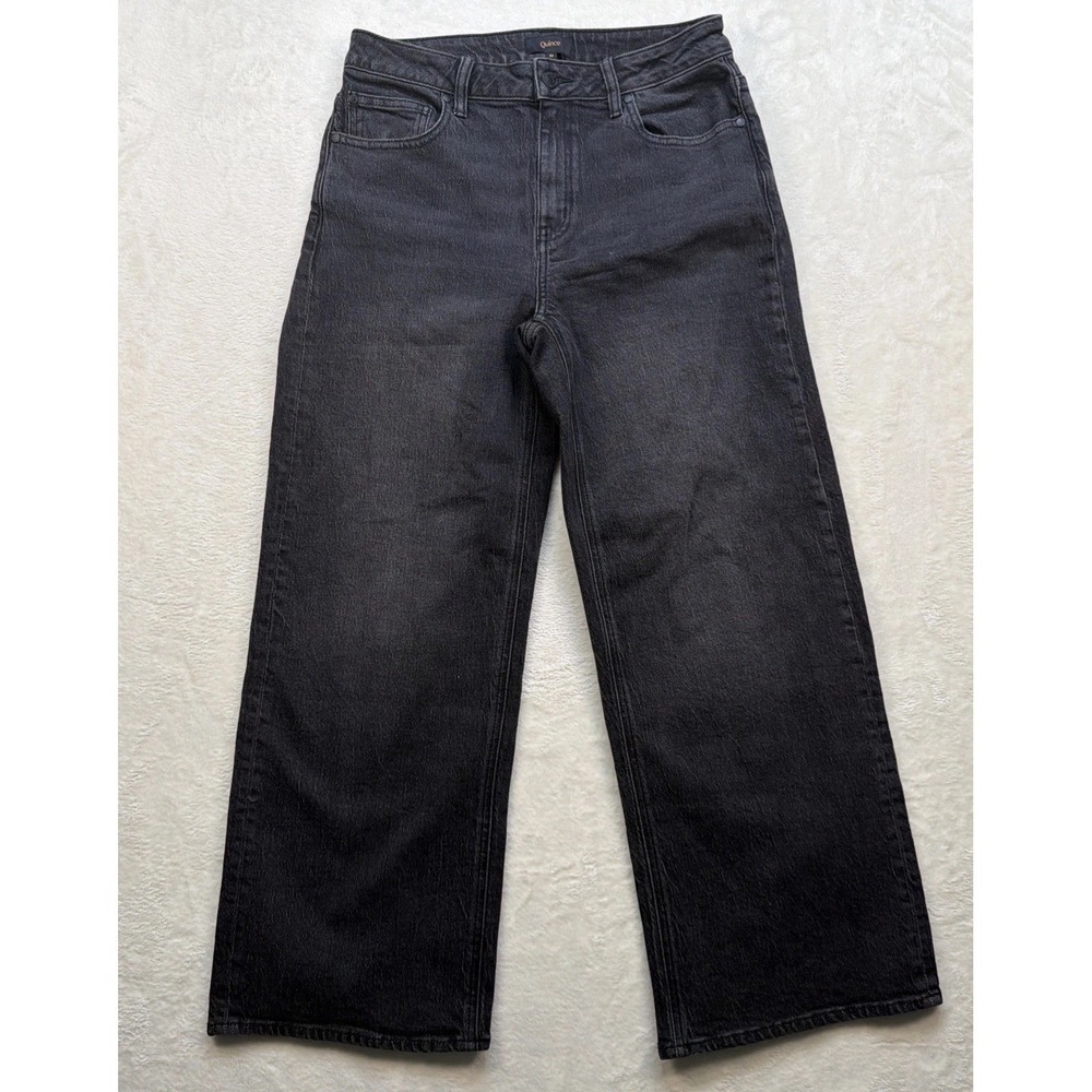 Quince Wide Leg Jeans Mens 30 Black Straight Loose‎ Fit Minimal Denim Casual